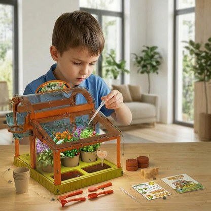 LED Acrylic Kids Greenhouse – Indoor Plant Growing Kit for Learning & Fun