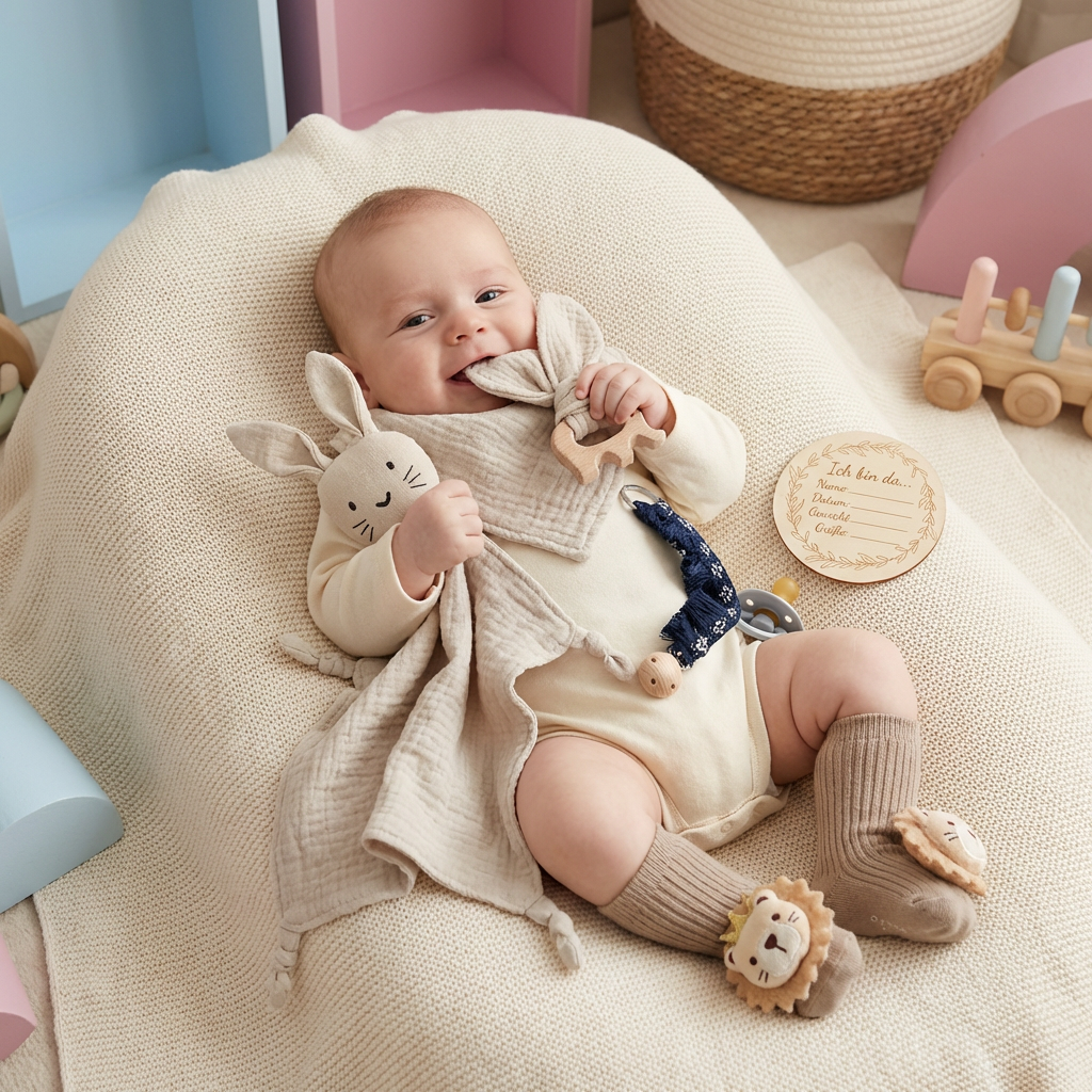 6-Piece Newborn Gift Box Set – Baby Essentials Starter Kit