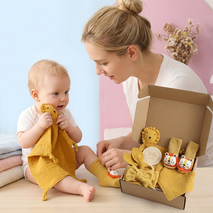 6-Piece Newborn Gift Box Set – Baby Essentials Starter Kit