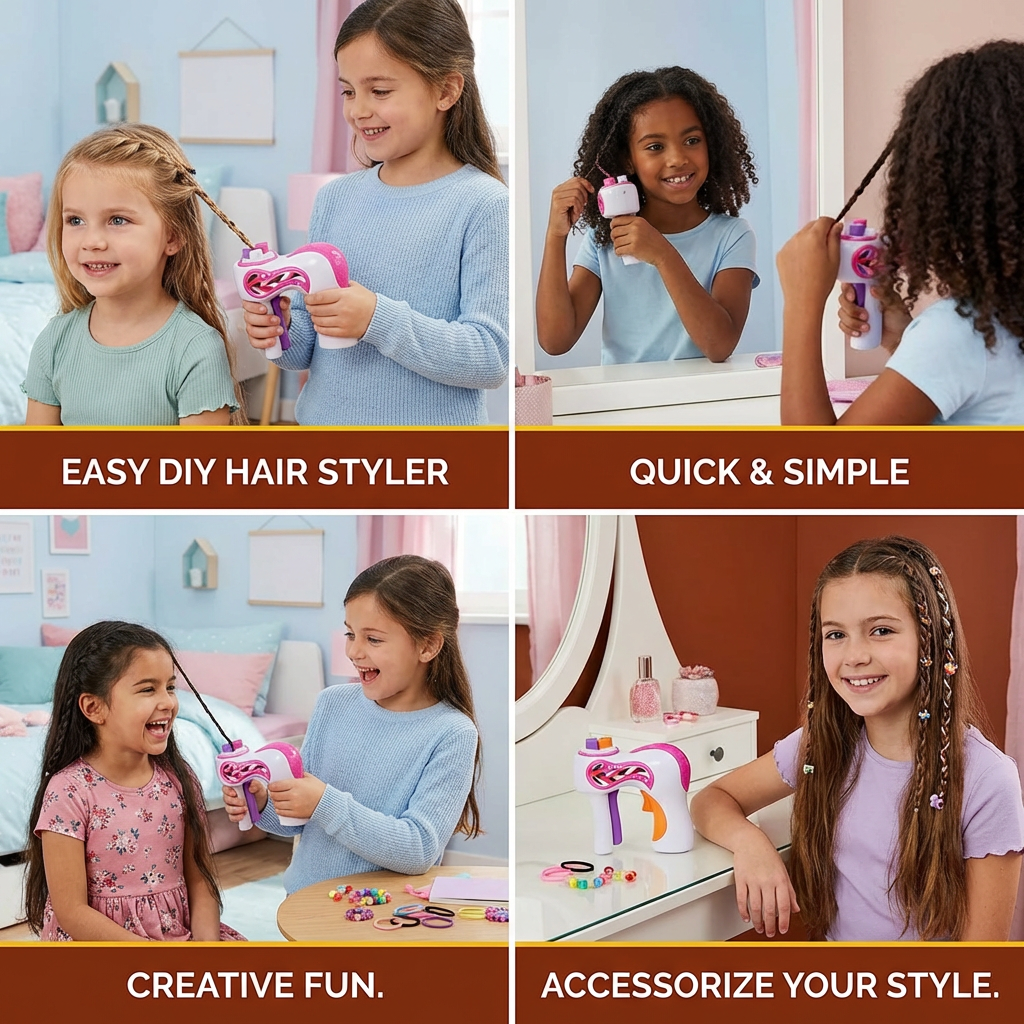 Automatic Hair Braiding Machine for Kids – Easy DIY Hair Styler Tool