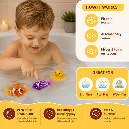 LED Swimming Fish Pool Toy Set – Automatic Water Activated Light-Up Fish