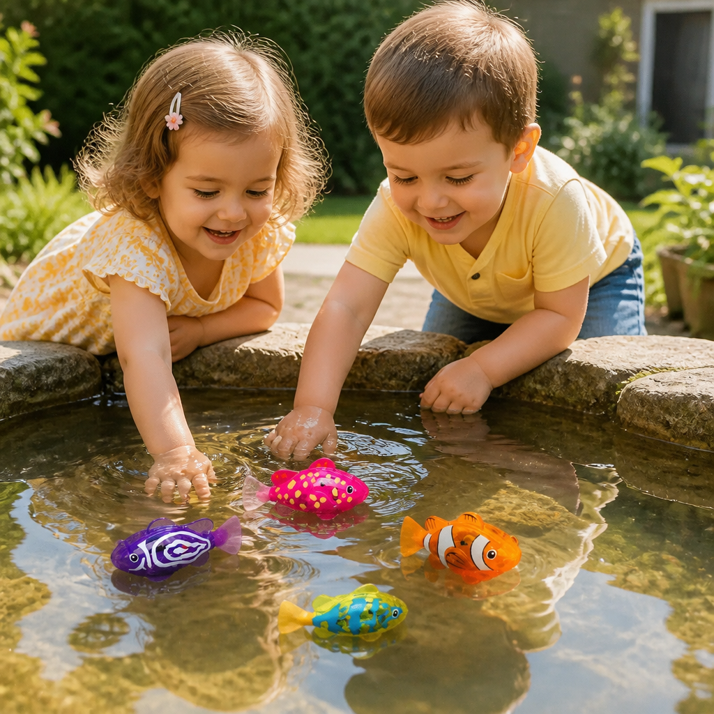 LED Swimming Fish Pool Toy Set – Automatic Water Activated Light-Up Fish