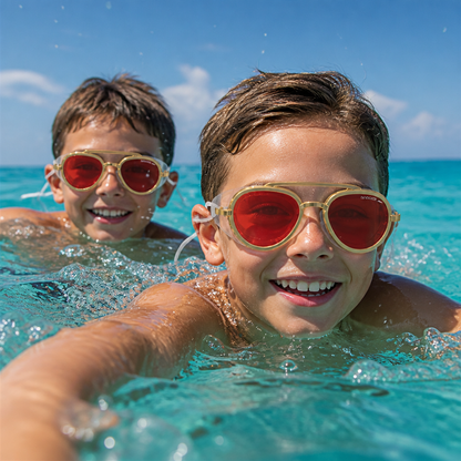 Pro Aviator Swim Goggles – UV400 Protection, Anti-Fog & Full Coverage Fit