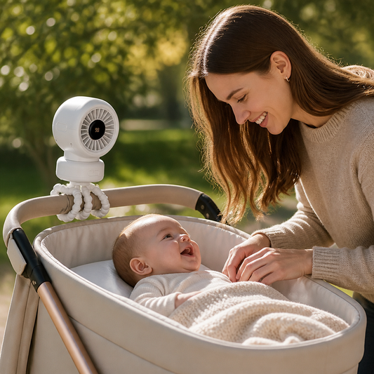 Portable Clip-On Mini Fan for Stroller Crib and Everyday Use