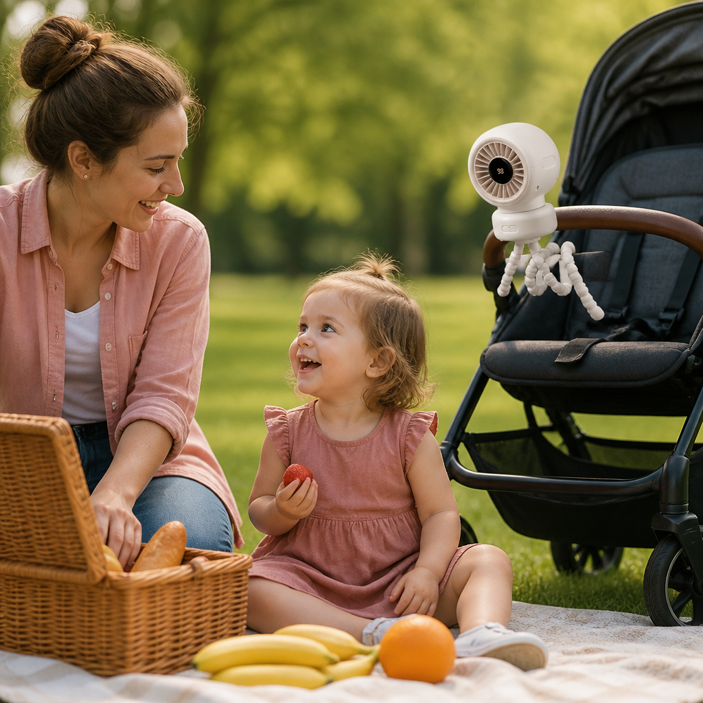 Portable Clip-On Mini Fan for Stroller Crib and Everyday Use