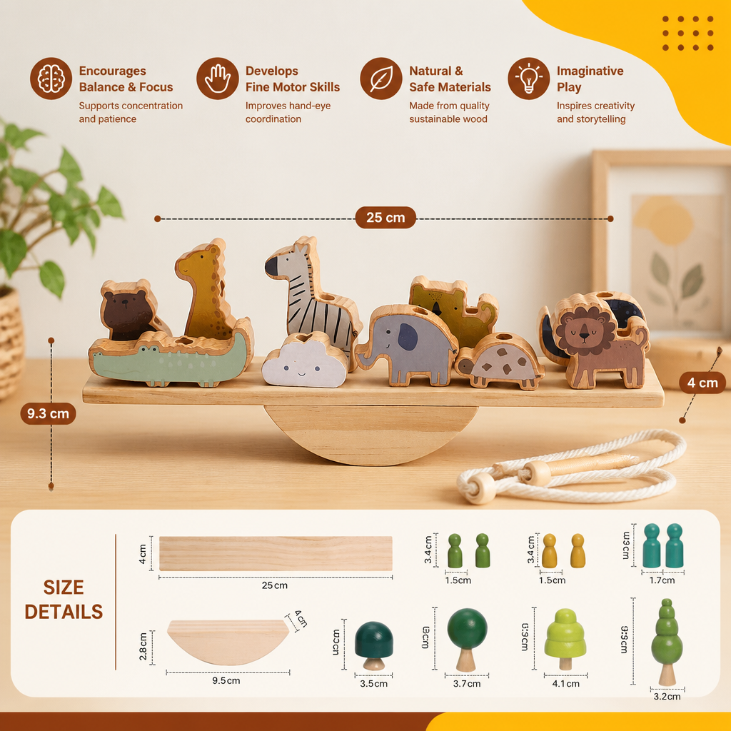 Montessori Wooden Seesaw Toy