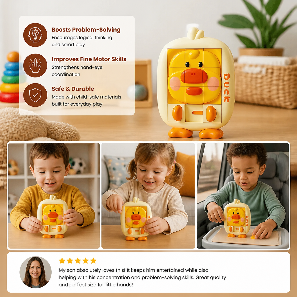 Educational Animal Sliding Puzzle Game