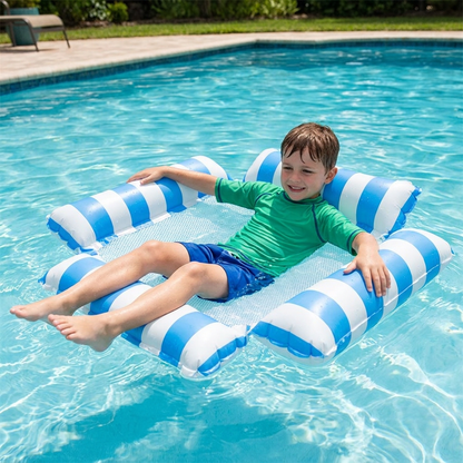 Inflatable Pool Seat for Children – Water Hammock with Mesh Surface