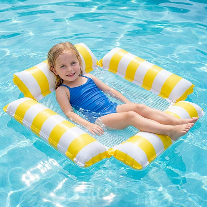Inflatable Pool Seat for Children – Water Hammock with Mesh Surface