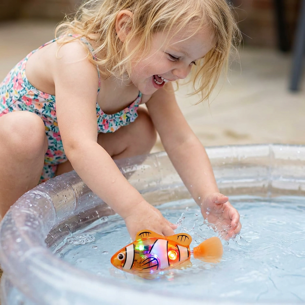 LED Swimming Fish Pool Toy Set – Automatic Water Activated Light-Up Fish