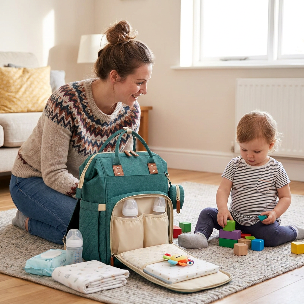 3-in-1 Travel Diaper Backpack with Foldable Baby Bed – Perfect for On-the-Go Parents