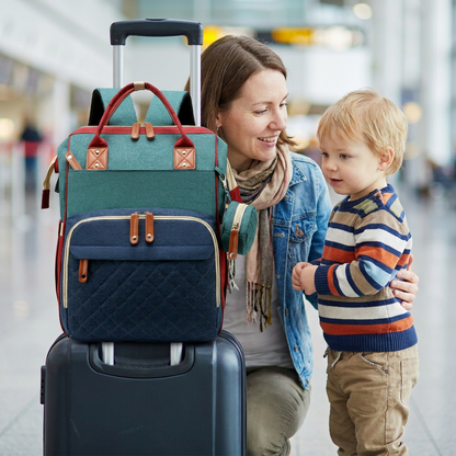 3-in-1 Travel Diaper Backpack with Foldable Baby Bed – Perfect for On-the-Go Parents