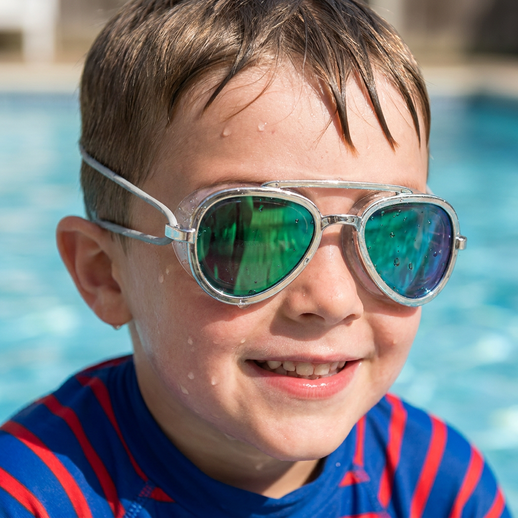 Pro Aviator Swim Goggles – UV400 Protection, Anti-Fog & Full Coverage Fit