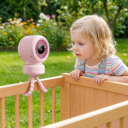 Portable Clip-On Mini Fan for Stroller Crib and Everyday Use