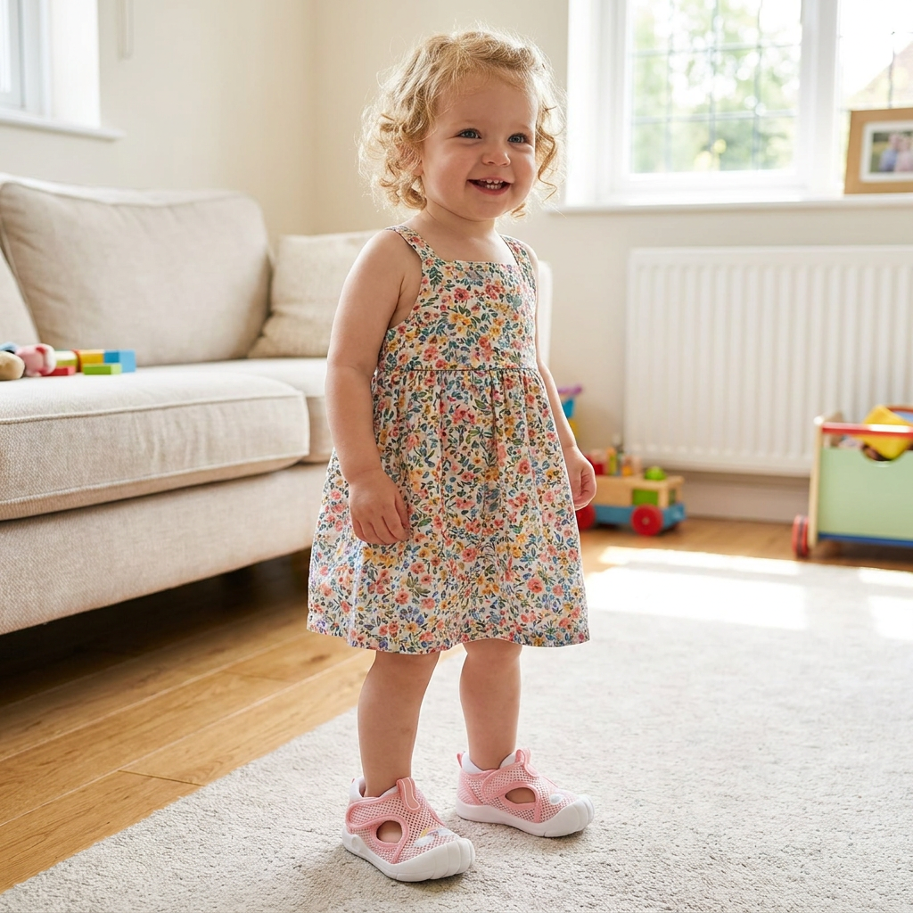 Summer Baby Sandals with Non-Slip Soles and Velcro Fastenings