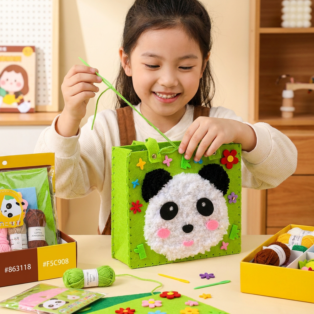 Kids DIY Plush Tote Bag Craft Kit