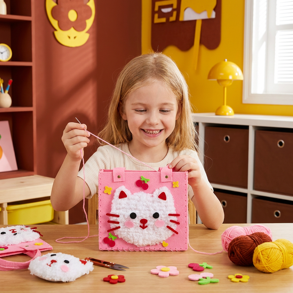 Kids DIY Plush Tote Bag Craft Kit