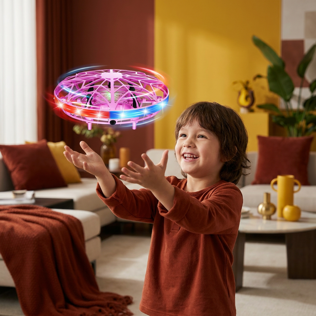 Motion-Sensing LED UFO Flying Drone