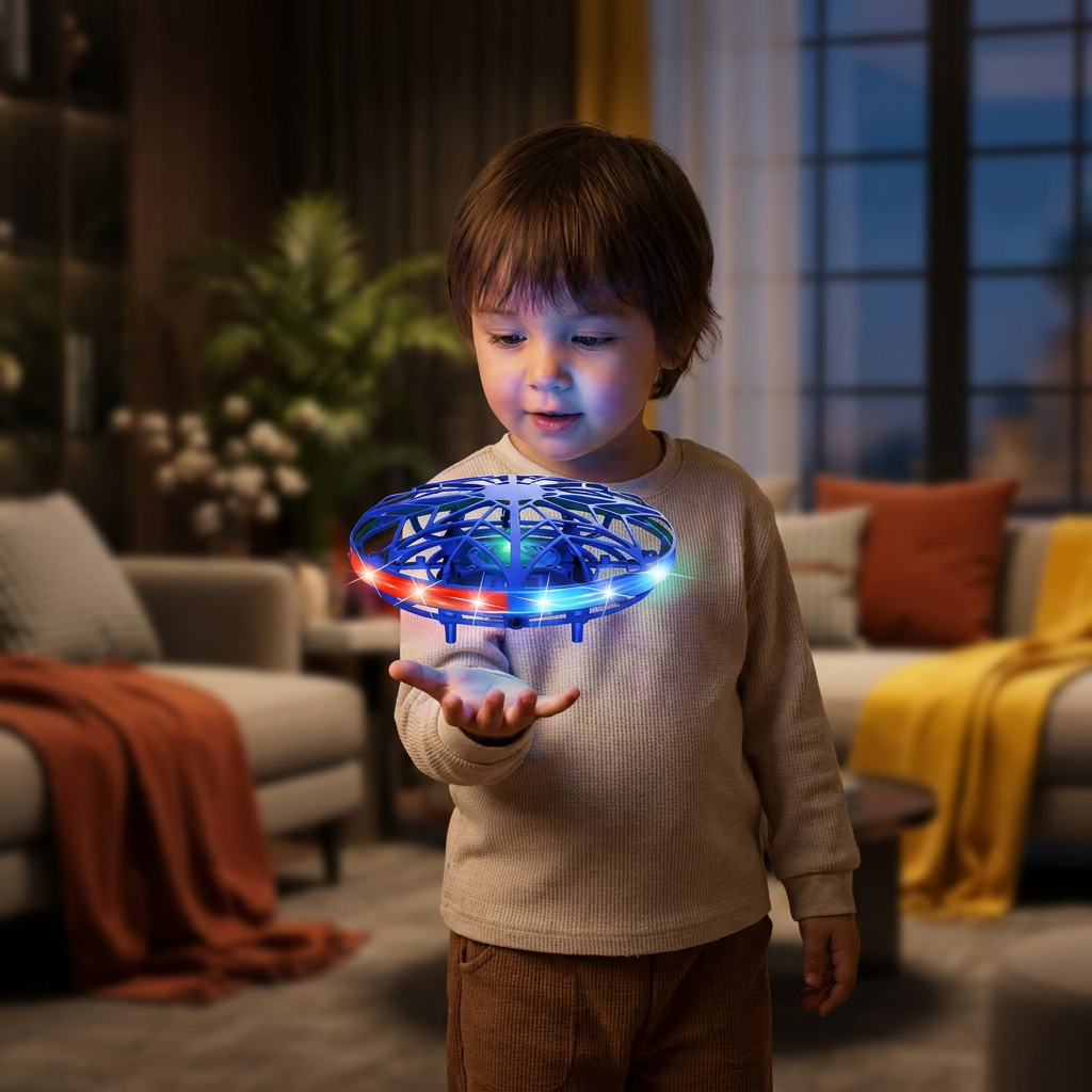Motion-Sensing LED UFO Flying Drone
