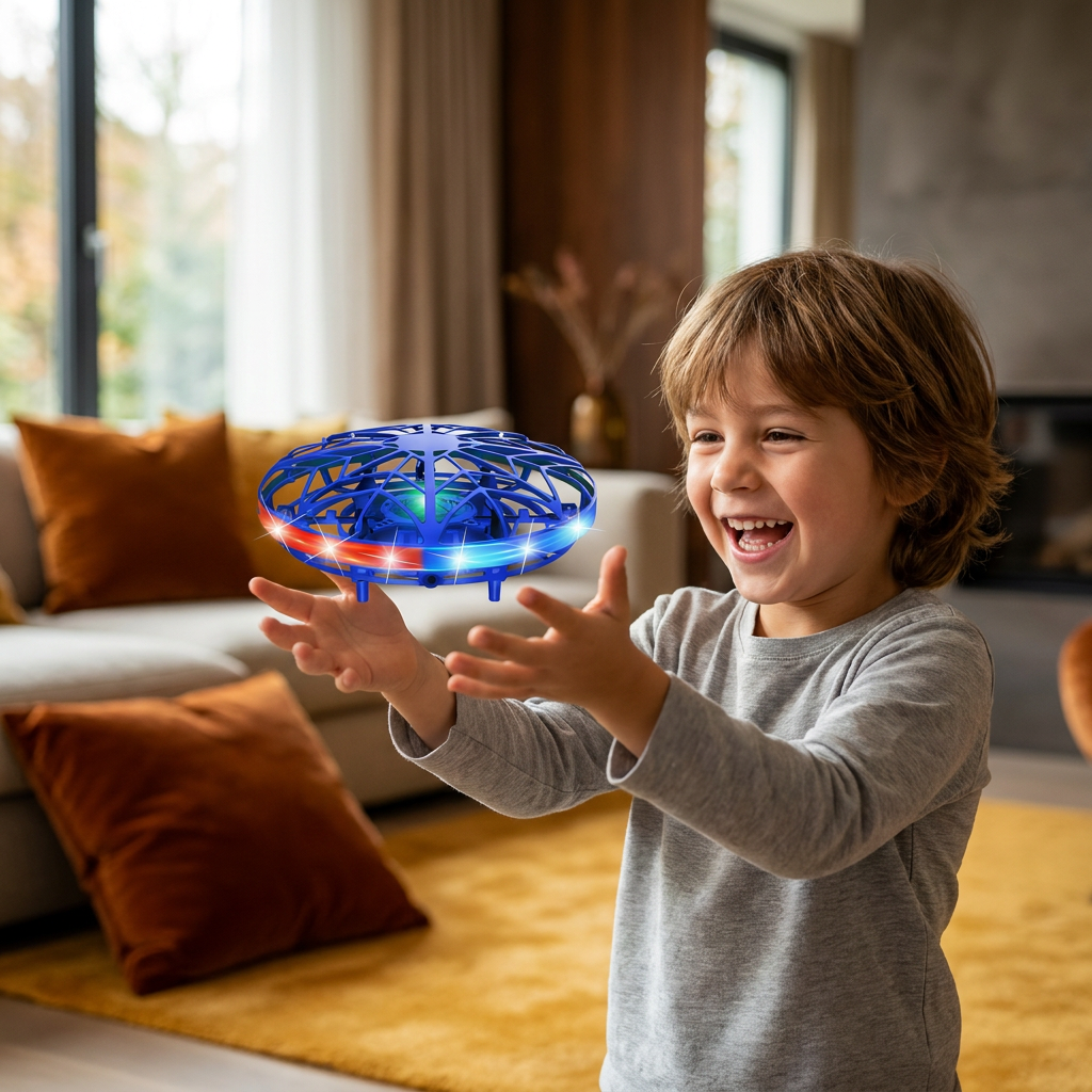 Motion-Sensing LED UFO Flying Drone