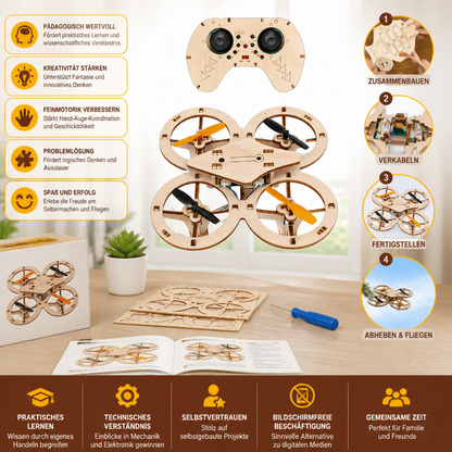 DIY Wooden RC Quadcopter Kit – Build Your Own Flying Adventure
