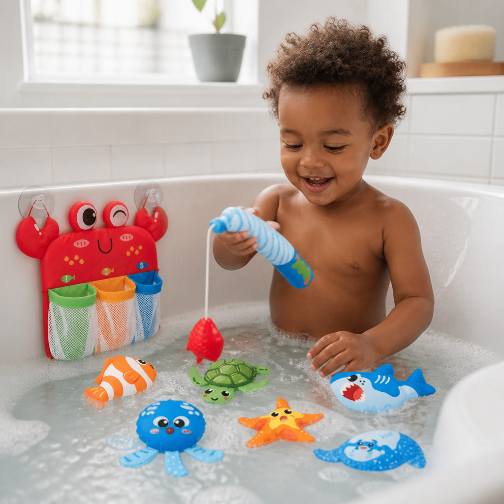 Montessori Magnet Fishing Bath Toy Set