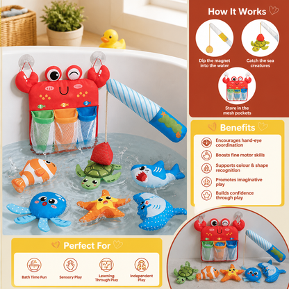 Montessori Magnet Fishing Bath Toy Set