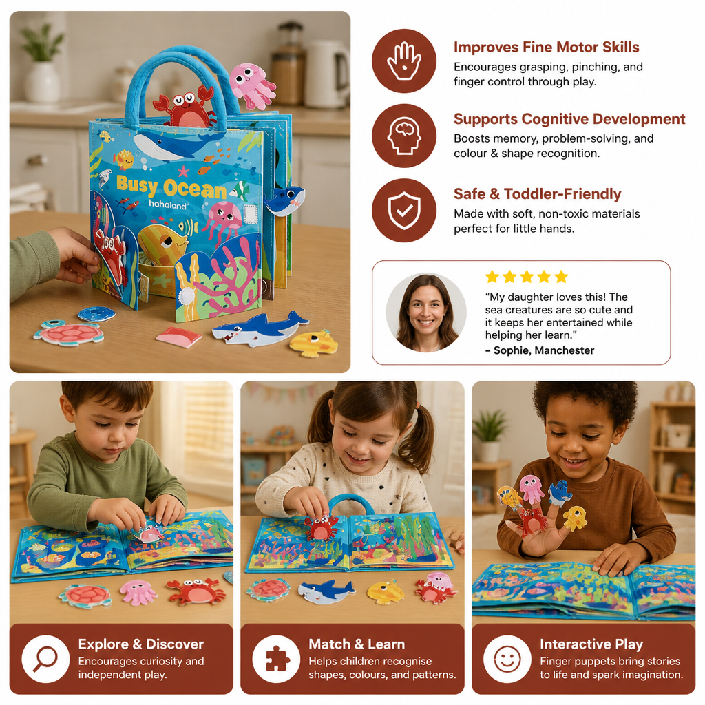 Montessori Ocean Animals Sensory Busy Book