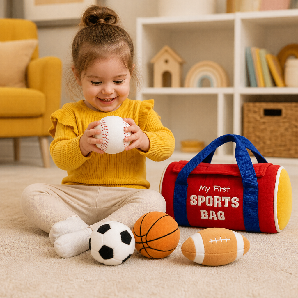 My First Sports Plush Bag – Soft Baby Play Set