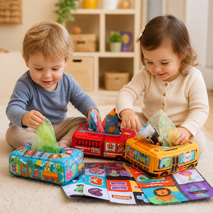 Montessori Magic Tissue Box – Sensory Learning Toy for Babies