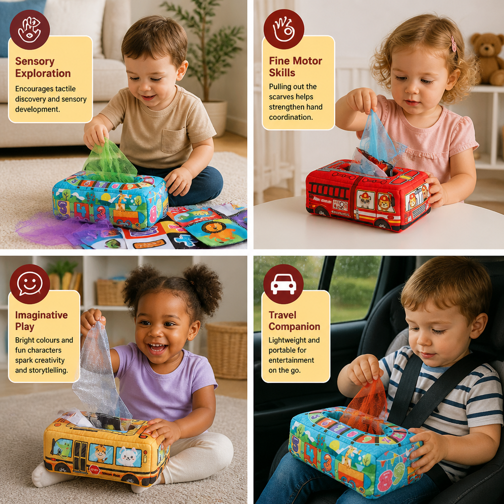 Montessori Magic Tissue Box – Sensory Learning Toy for Babies