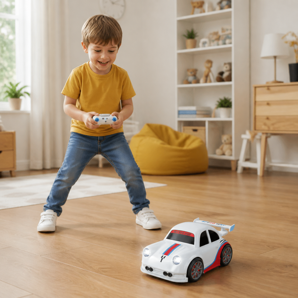 RC Racing Drift Car for Kids - Remote Control with Sensor Lights & Sound