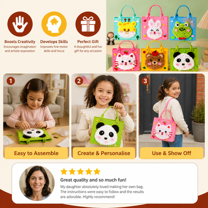 Kids DIY Plush Tote Bag Craft Kit