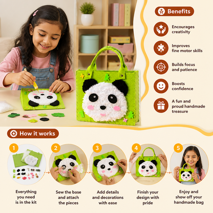 Kids DIY Plush Tote Bag Craft Kit