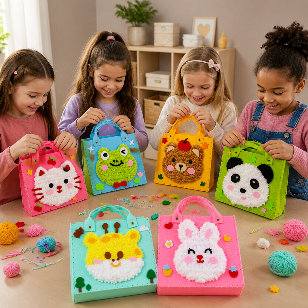 Kids DIY Plush Tote Bag Craft Kit