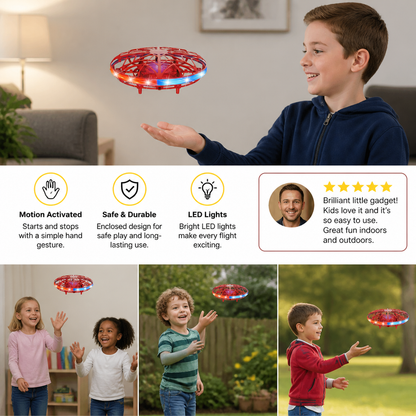 Motion-Sensing LED UFO Flying Drone