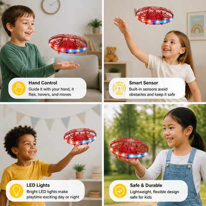 Motion-Sensing LED UFO Flying Drone
