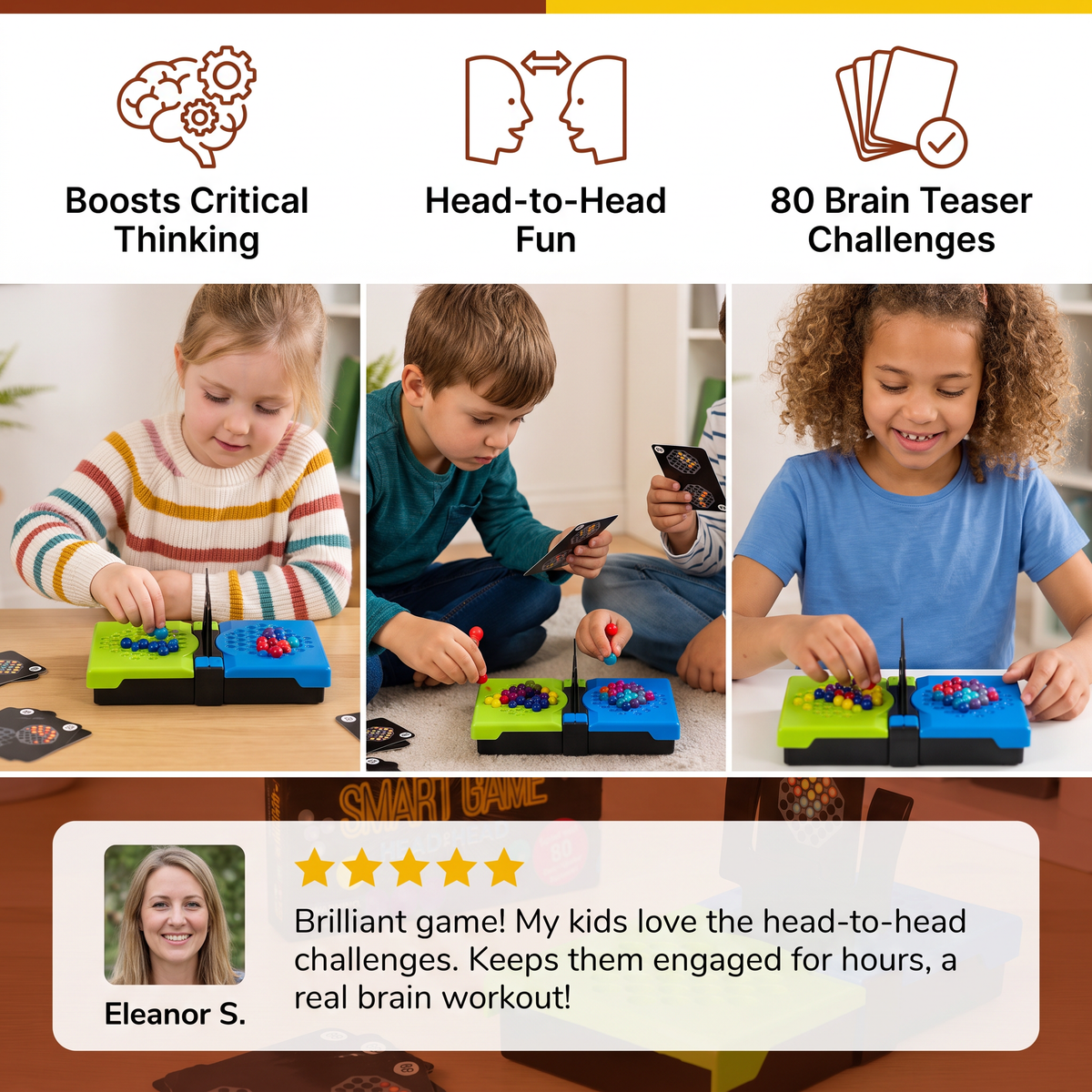 Head-to-Head Logic Puzzle Game – 80 Brain Teaser Challenges