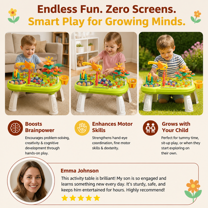Kids Multifunctional Activity Game Table with Multiple Play Stations