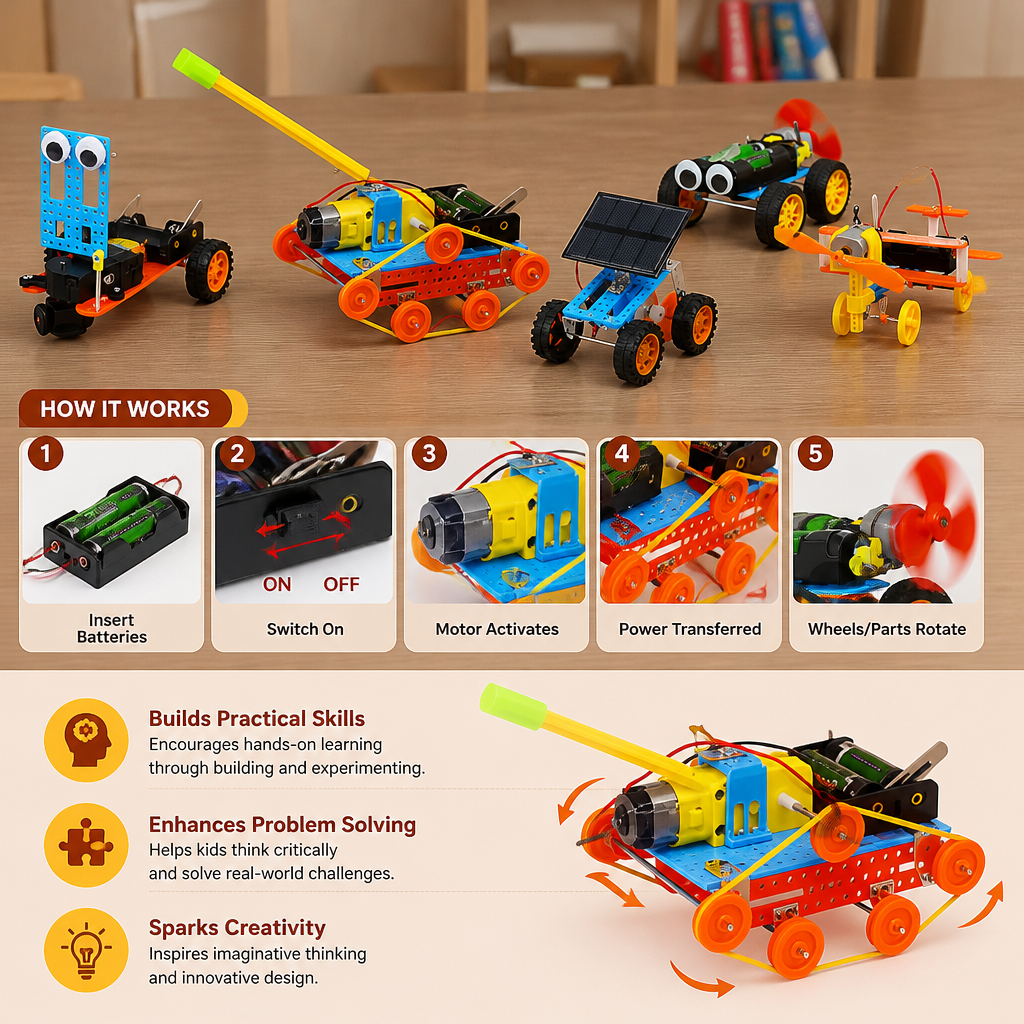 5-in-1 DIY Educational STEM Vehicle Building Kit