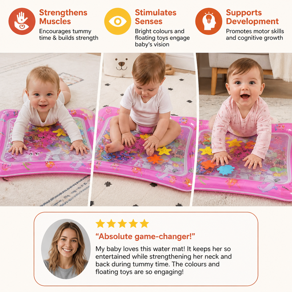 Inflatable Tummy Time Water Play Mat