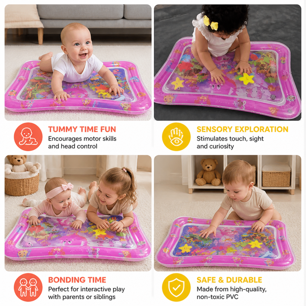 Inflatable Tummy Time Water Play Mat