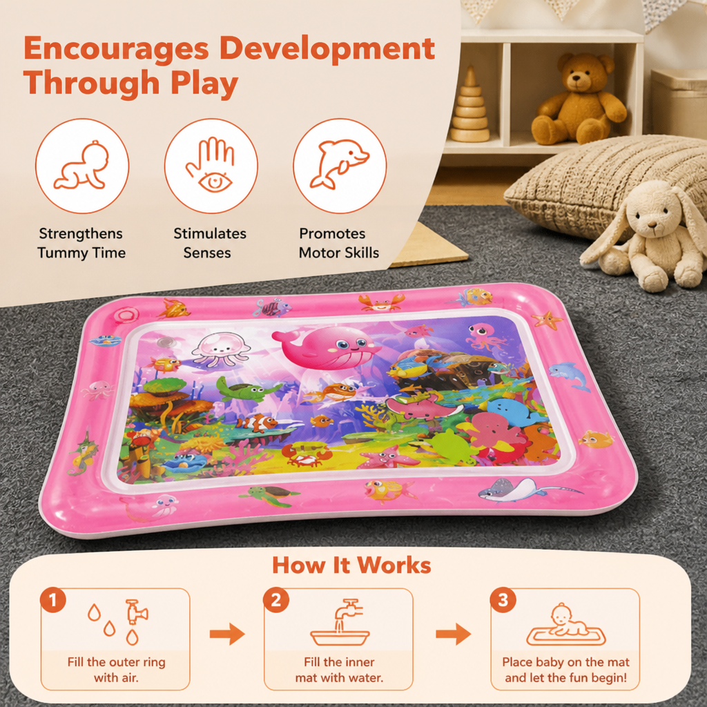 Inflatable Tummy Time Water Play Mat