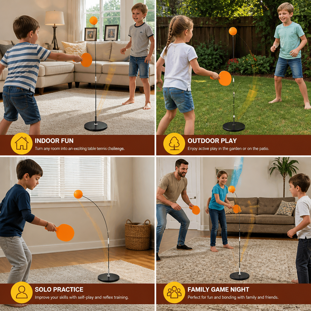 Interactive Light-Up Table Tennis Game for Kids