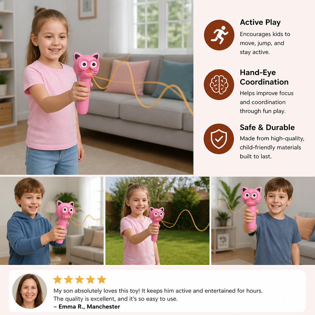 Interactive Flying Rope Toy for Kids