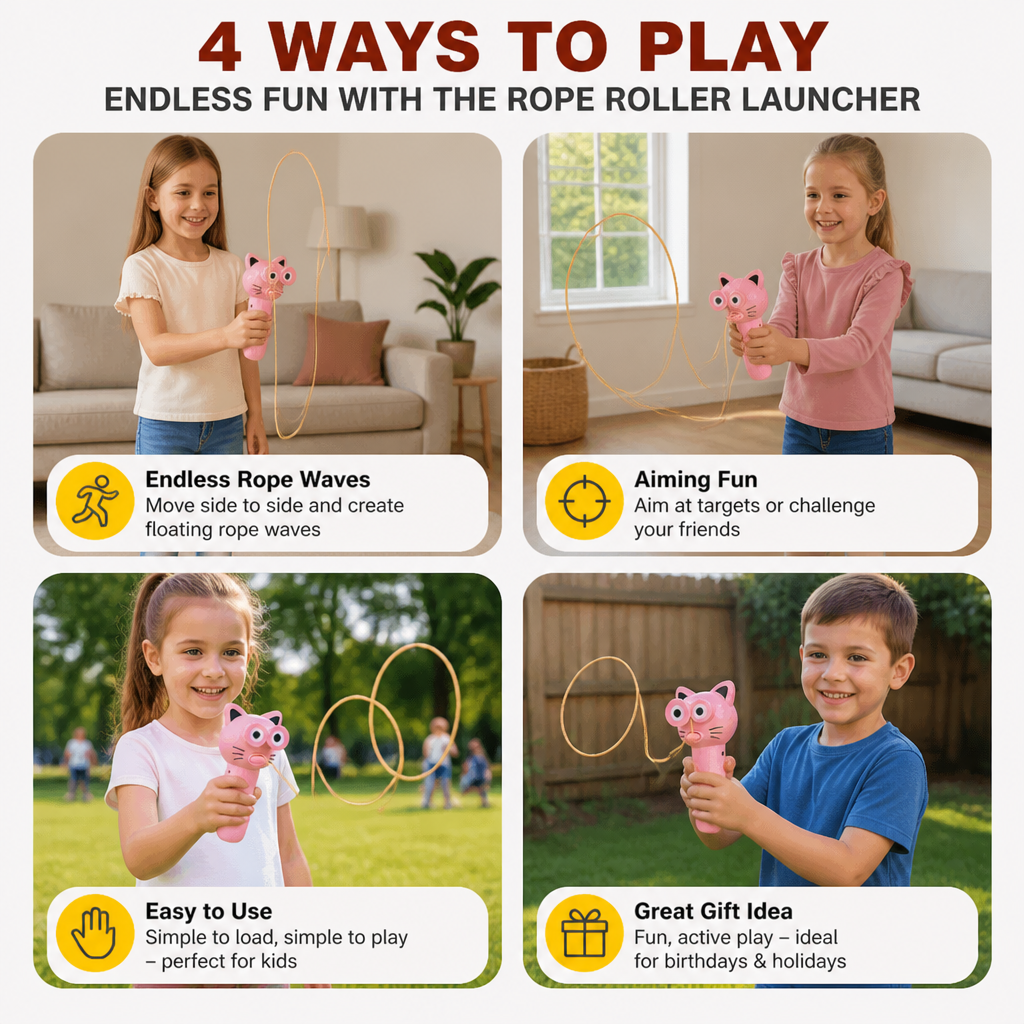 Interactive Flying Rope Toy for Kids