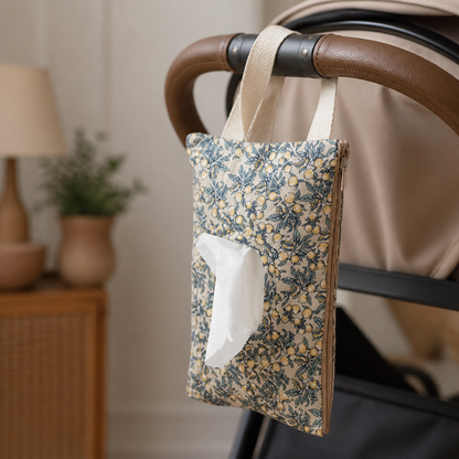 Hanging Tissue Holder for Strollers, Cribs & Cars