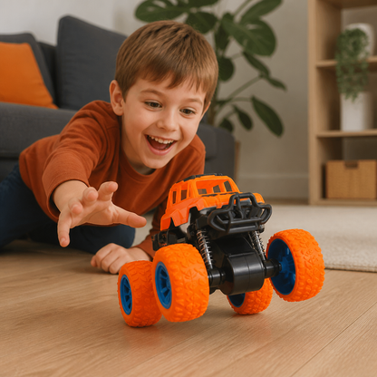 Friction-Powered Monster Truck Stunt Car for Kids