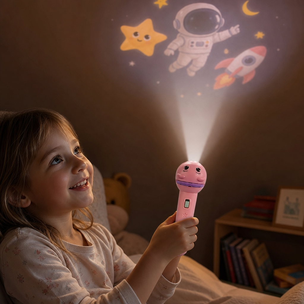Kids’ Bedtime Story Projection Flashlight
