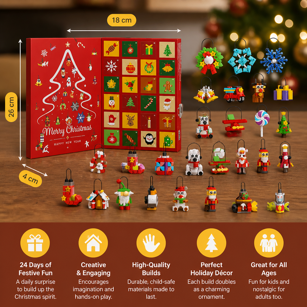 Christmas Ornament Building Blocks Advent Calendar